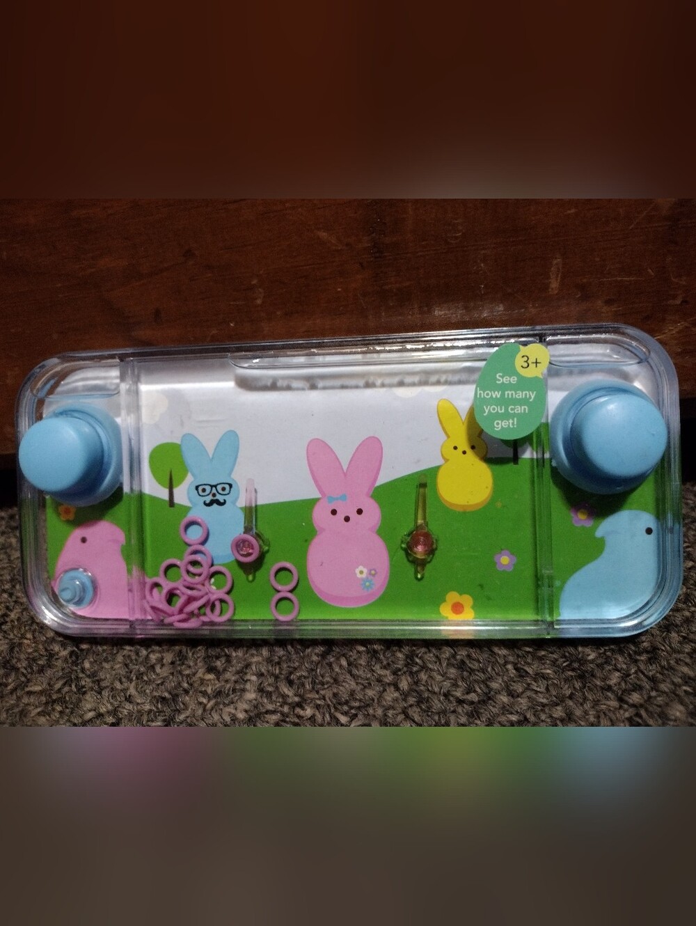 Peeps Aqua Ring Toss Game - Pastel Pink, Blue & Yellow